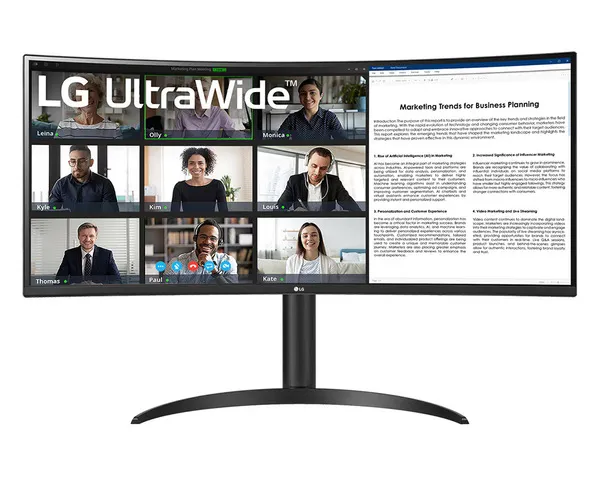 LG 34&quot; UltraWide 34WR55QC-B QHD, VA - curved monitor