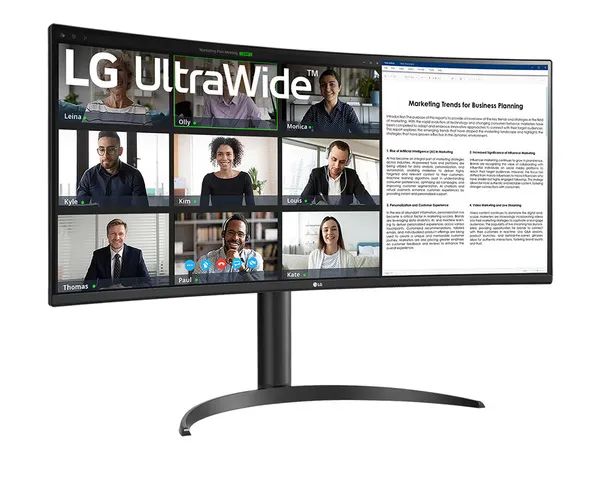 LG 34&quot; UltraWide 34WR55QC-B QHD, VA - curved monitor