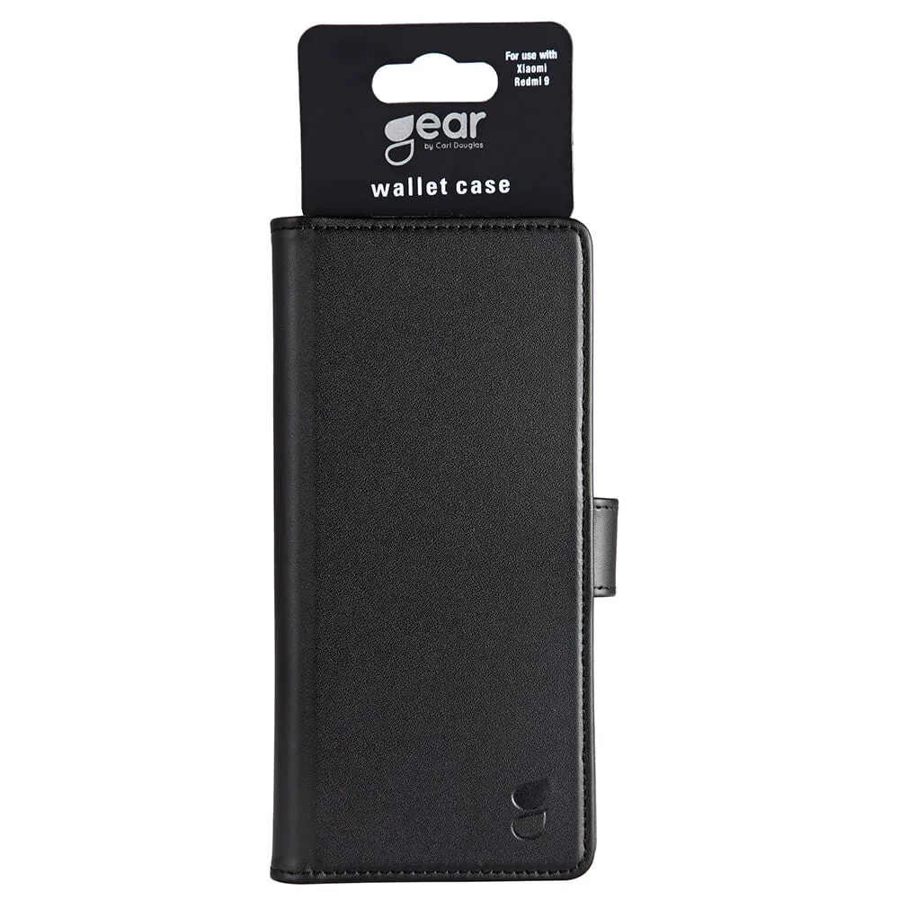 GEAR Wallet, Redmi 9 - Wallet Case, Black