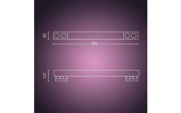 Philips HUE CENTRIS 4-SPOT BLACK SPECIAL FORM