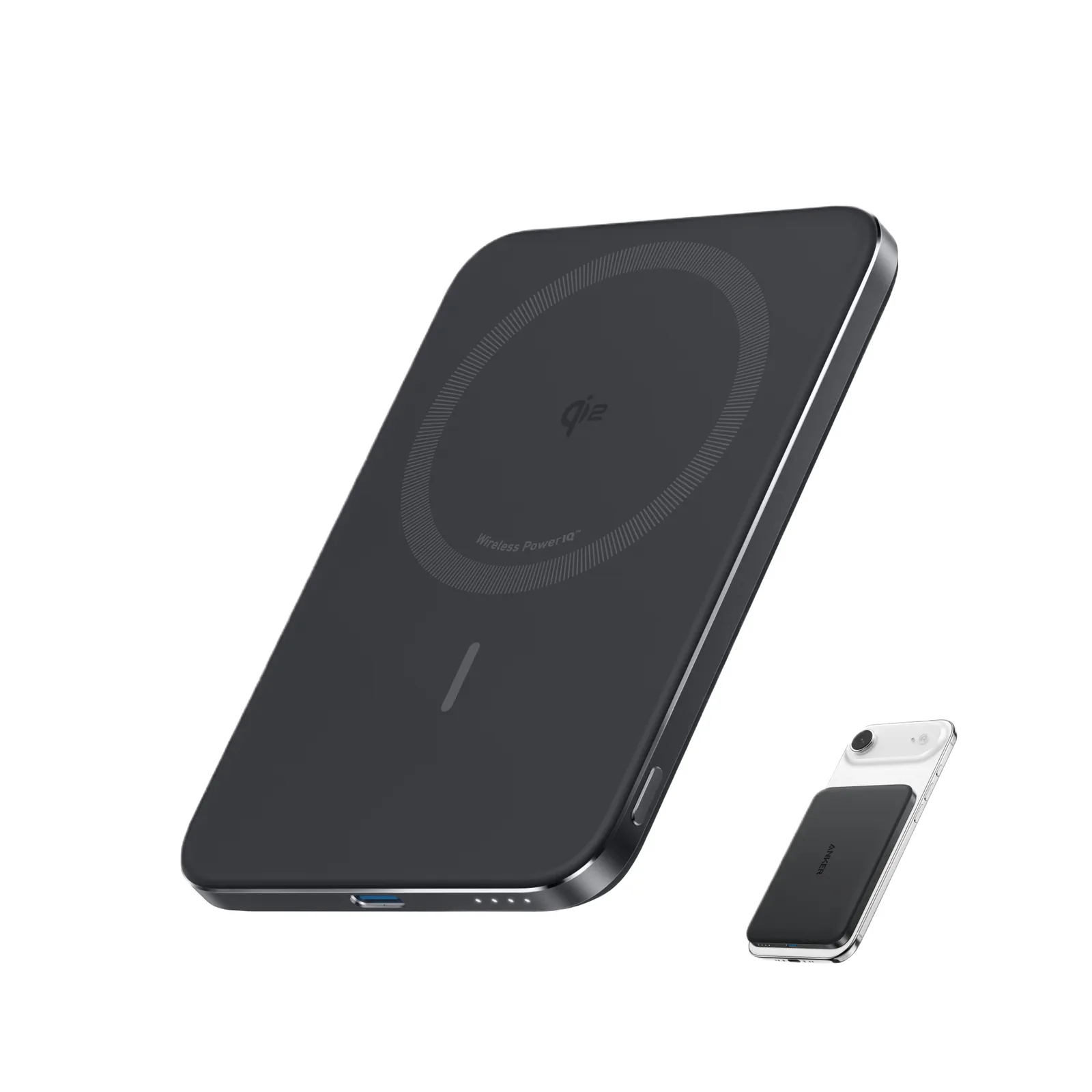 Anker Nano 5000mAh, Qi2, 5W - powerbank, svart