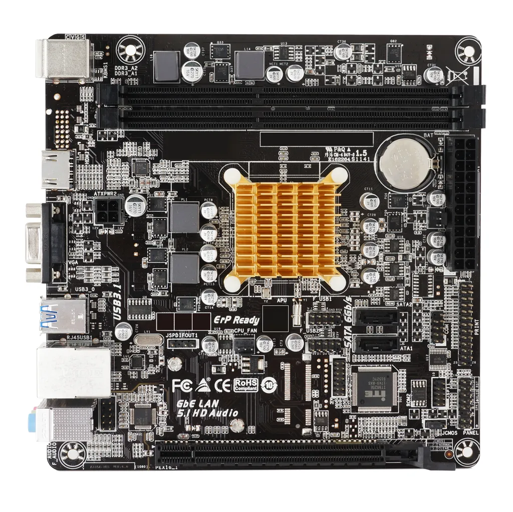 Biostar A68N-2100K Onboard AMD E1-6010 Mini-ITX moderkort