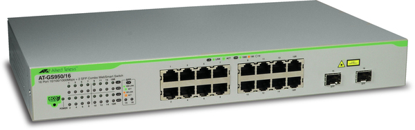 ALLIED 16x10/100/1000BaseT WebSmart switch with 2 unpopulated SFP bays