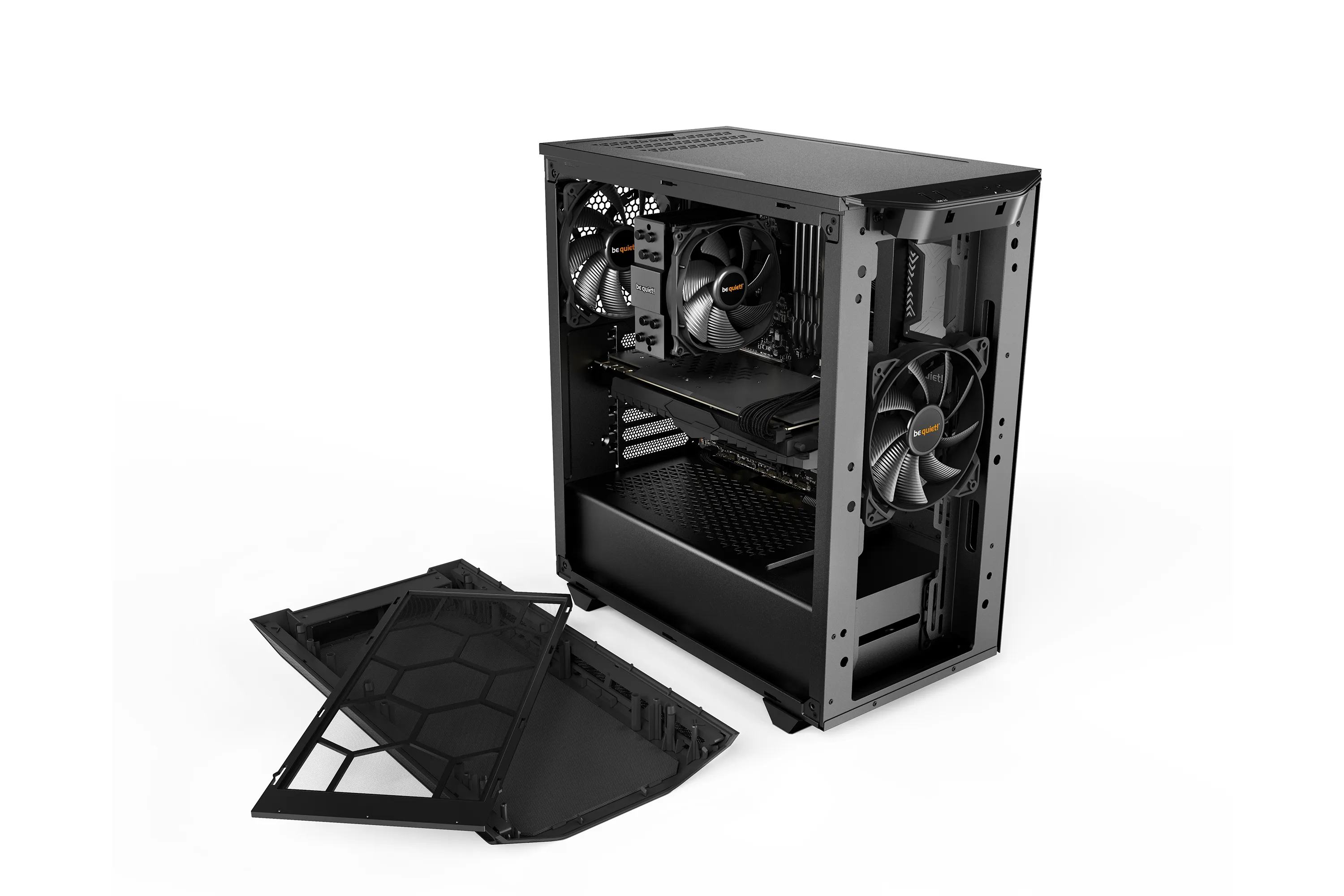 be quiet! Pure Base 500 Window Black - miditornikotelo, Musta