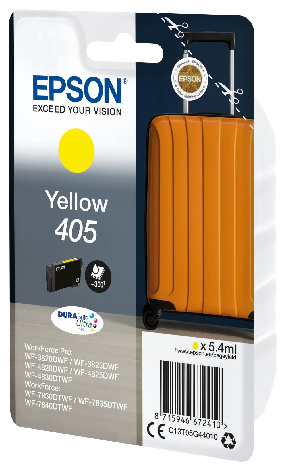 Epson 405 bl&auml;ckpatron, 5.4 ml, gul
