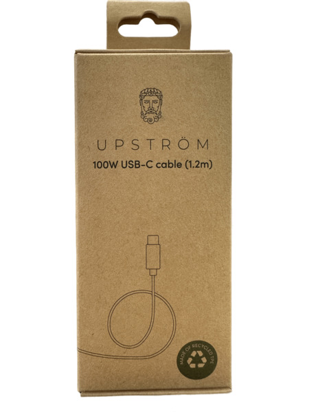 Upstr&ouml;m Cirkul&auml;r 100W USB-C till USB-C kabel - 1,2 m