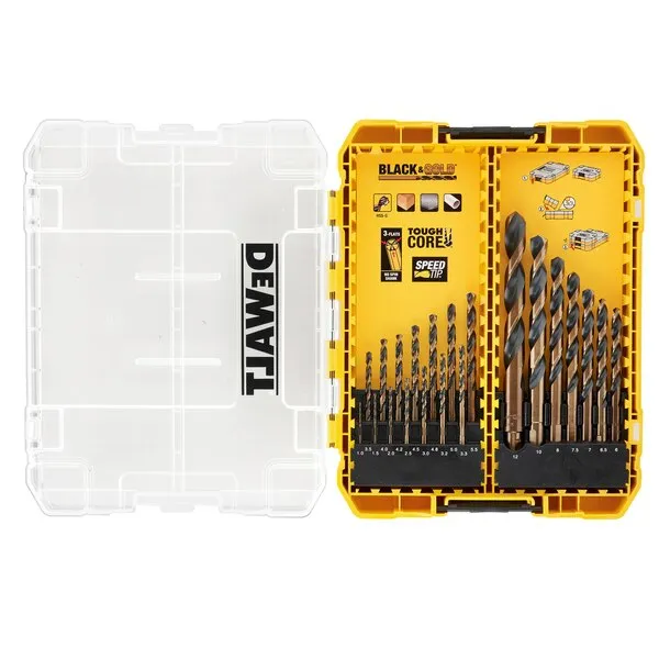 DeWALT 21pc black&amp;gold metal drilling set