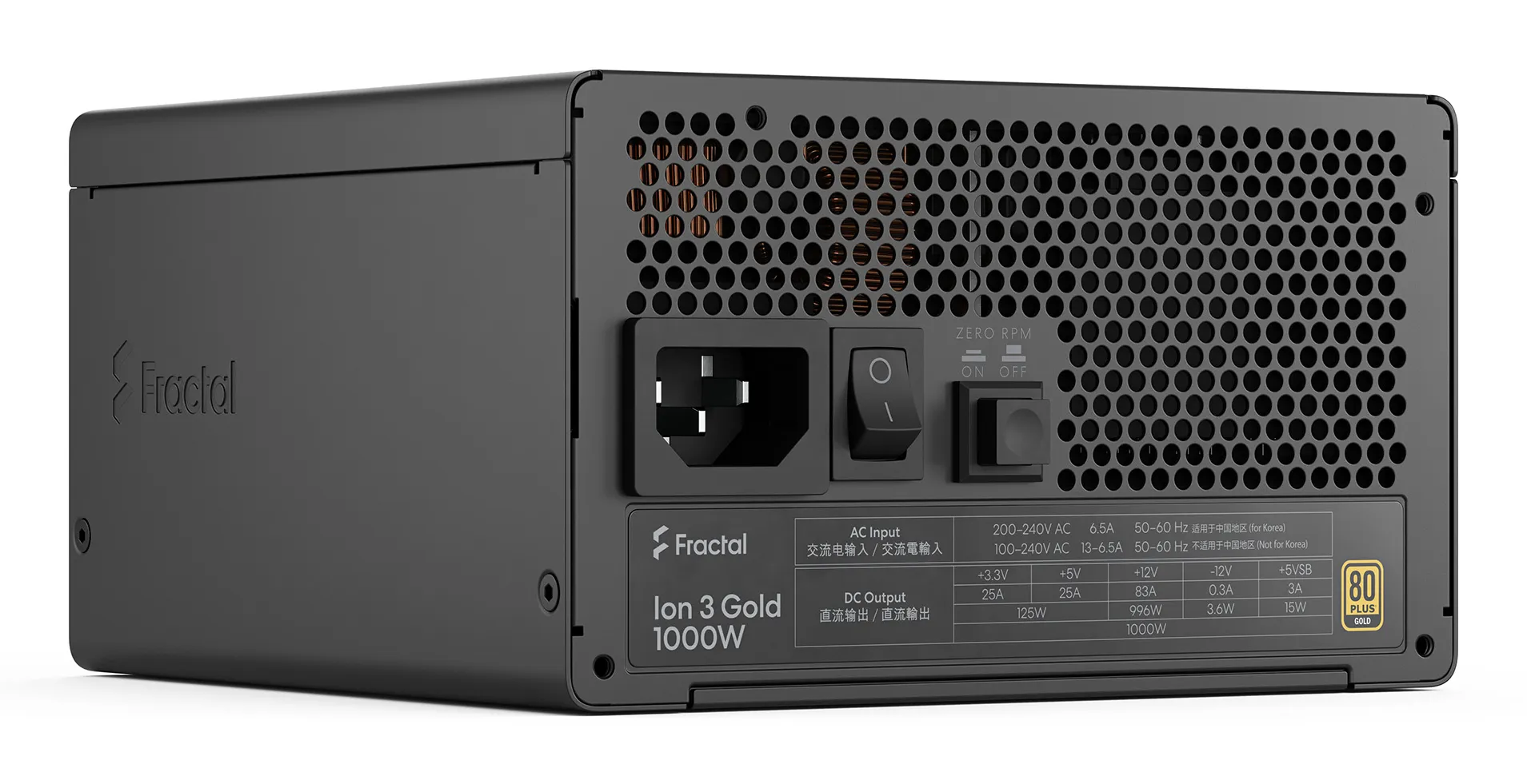 Fractal Design Ion 3 Gold 1000W - PSU, 80 Plus Gold