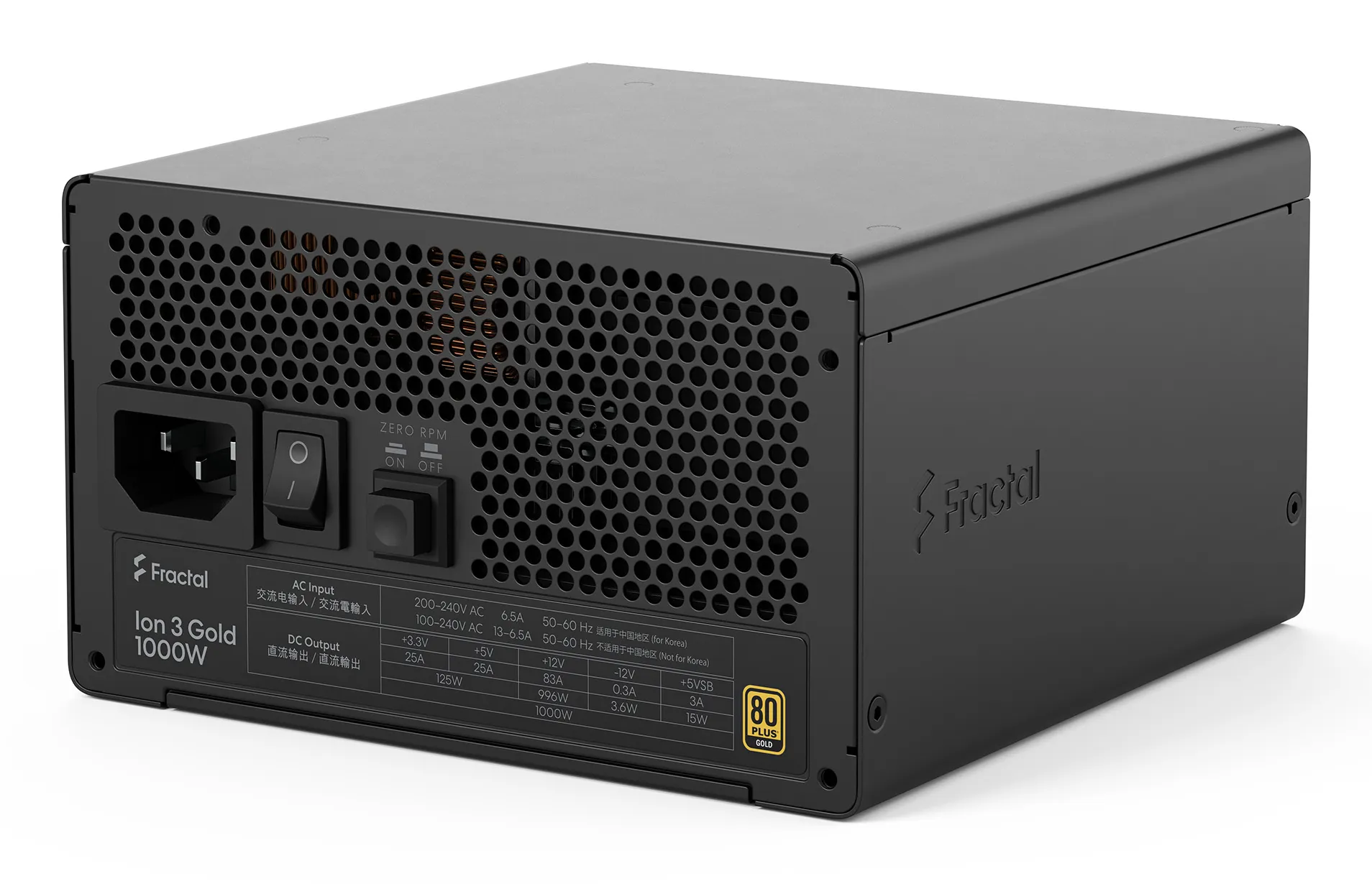Fractal Design Ion 3 Gold 1000W - PSU, 80 Plus Gold