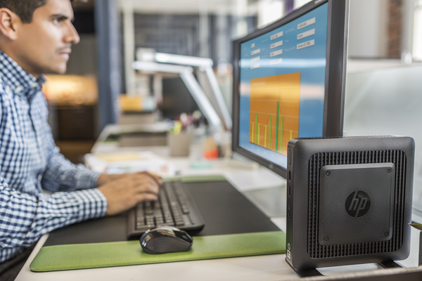 HP Flexible Thin Client t520 - Thin client - torni - 1 x GX-212JC 1.2 GHz - RAM 4 Gt - SSD 16 Gt - GigE - Win Embedded 8 Standard x64 - monitori: ei ole