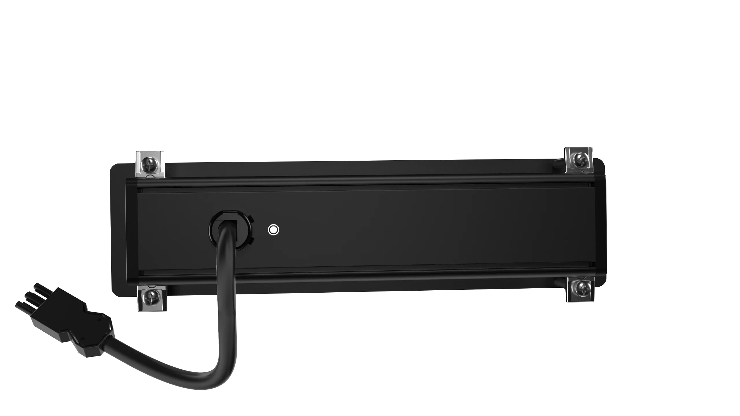 Deltaco Office Recessed Outlet Box, 4 outlets, black