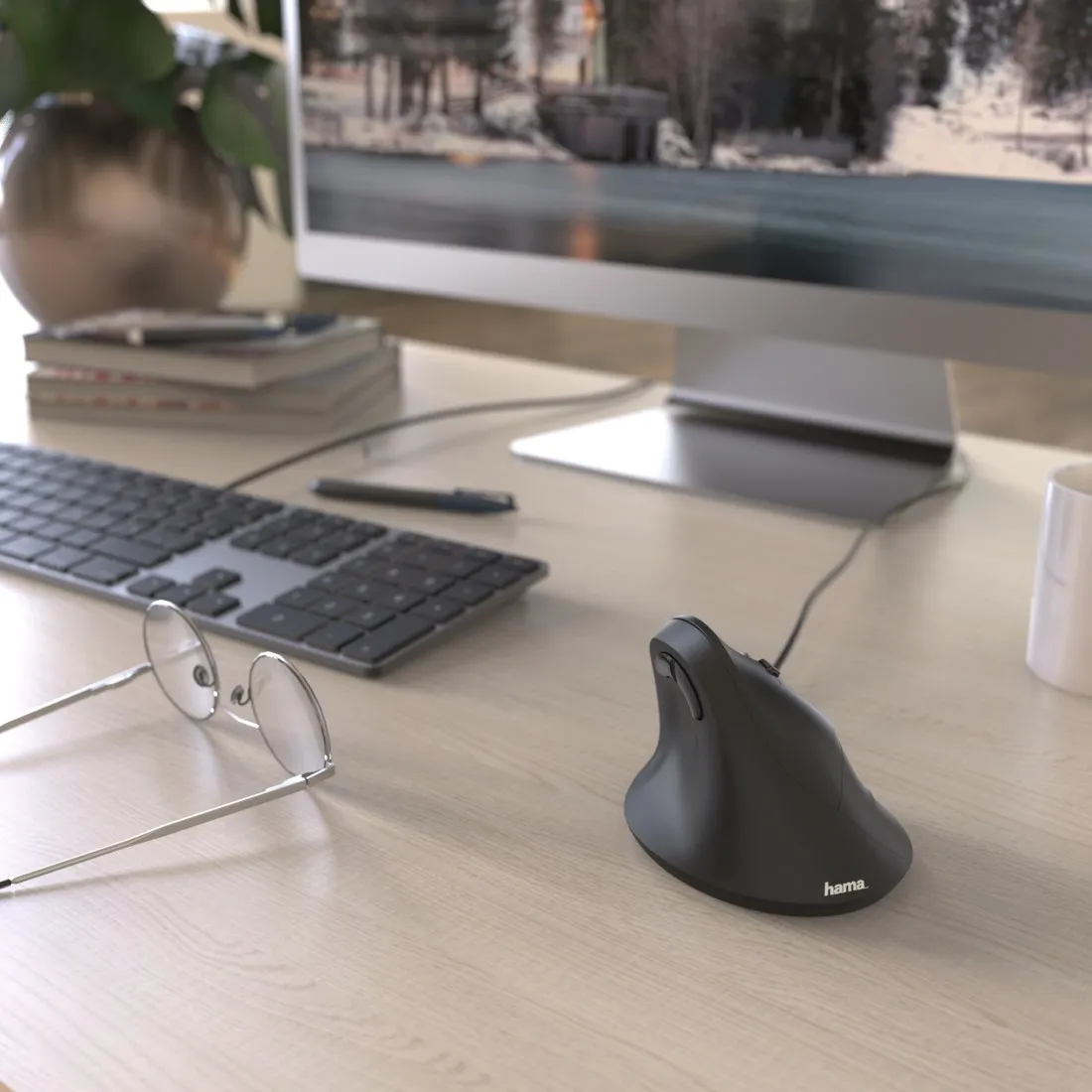 Hama EMC-500 Ergonomic - vertical mouse, black