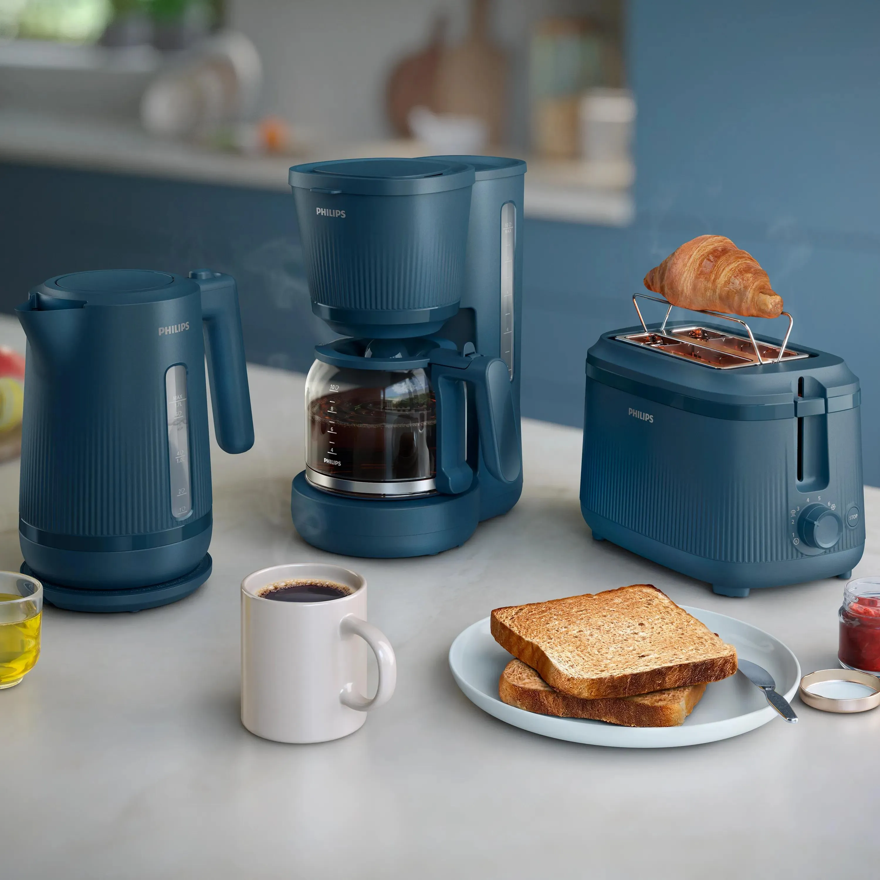 Philips 3000 Series HD2511/70 toaster, 2 slices, Blue
