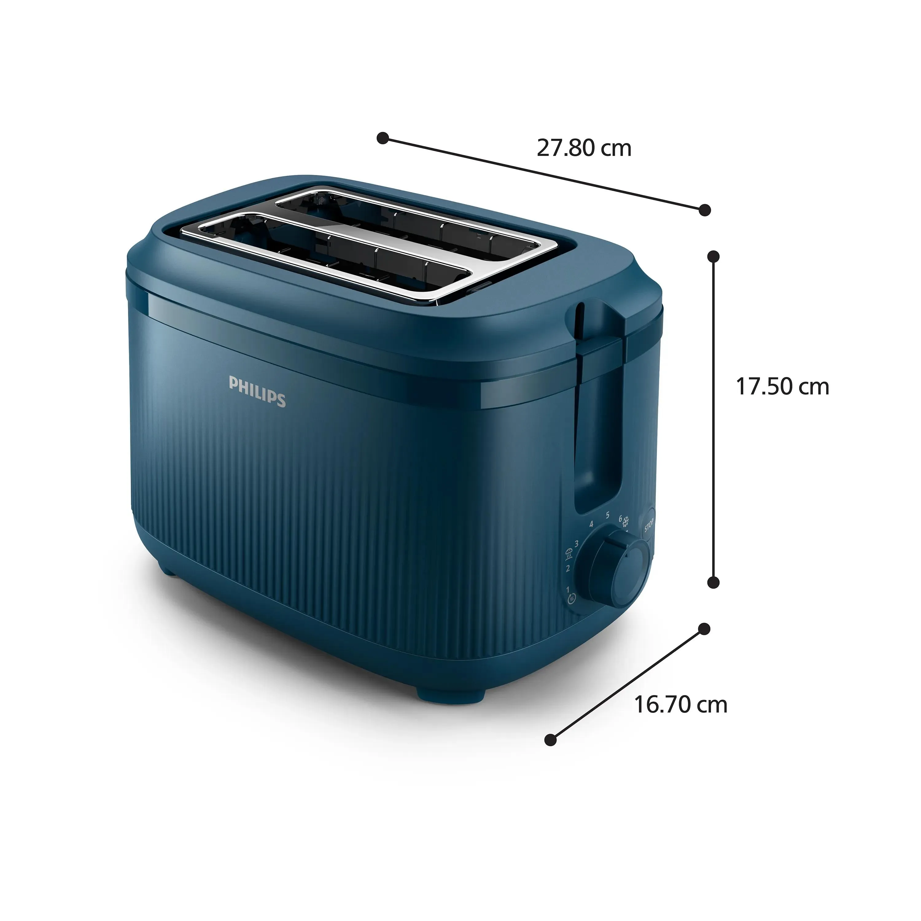 Philips 3000 Series HD2511/70 toaster, 2 slices, Blue