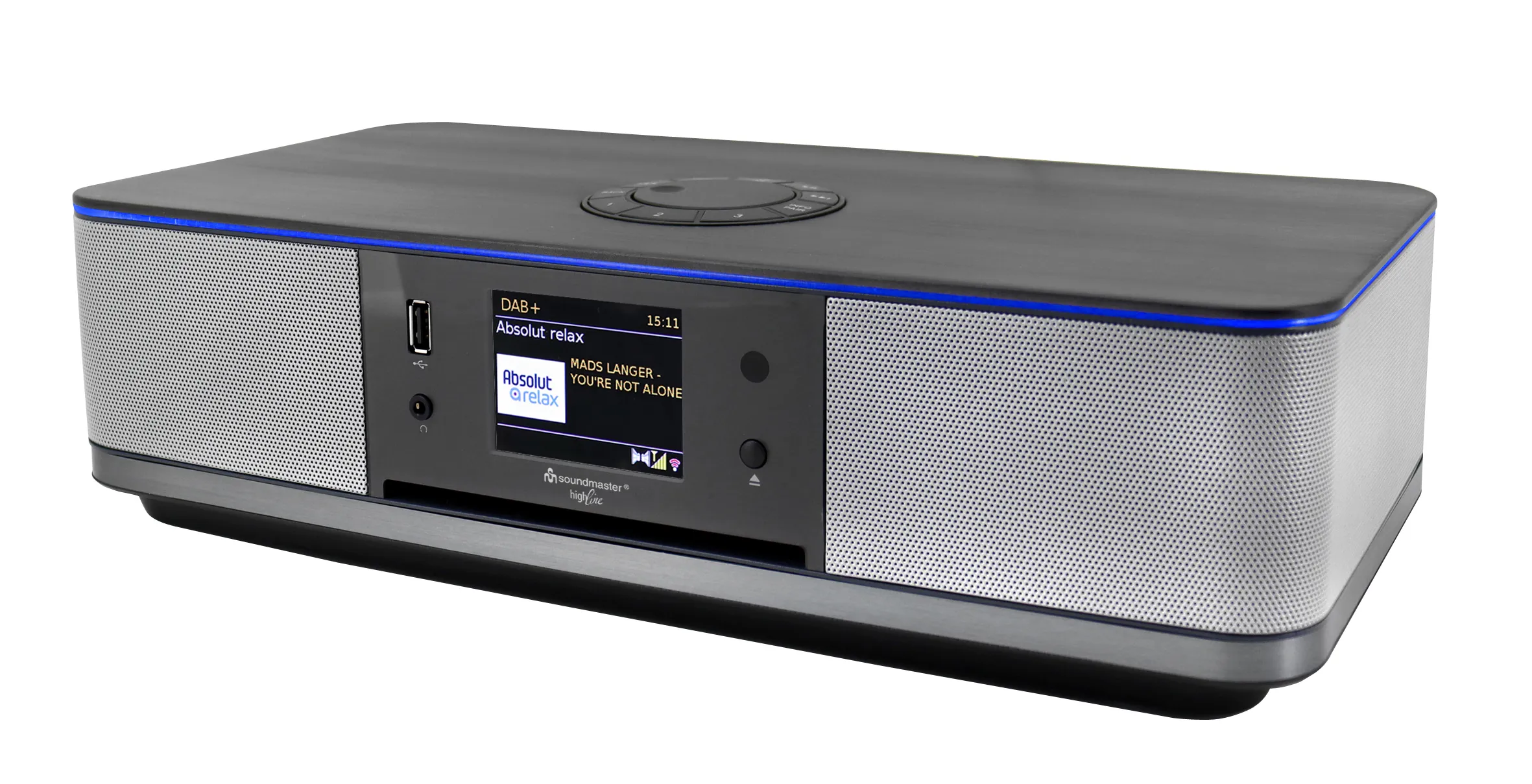 ICD2023SW Stereo musik-anläggning med WLAN-internet/DAB+/FM-radio, CD/MP3, USB, Bluetooth®, LED-bely