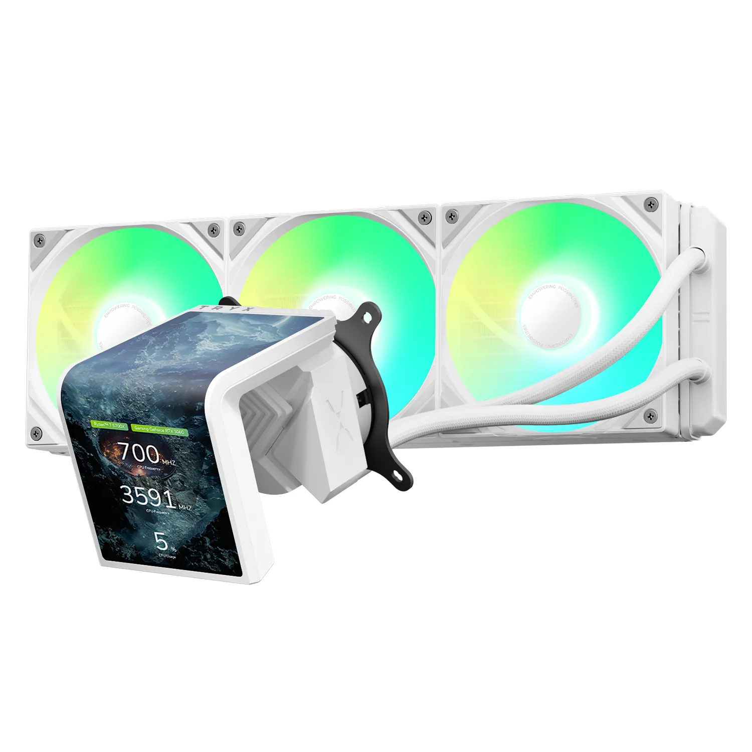 TRYX PANORAMA Upgraded 360mm AIO Valkoinen