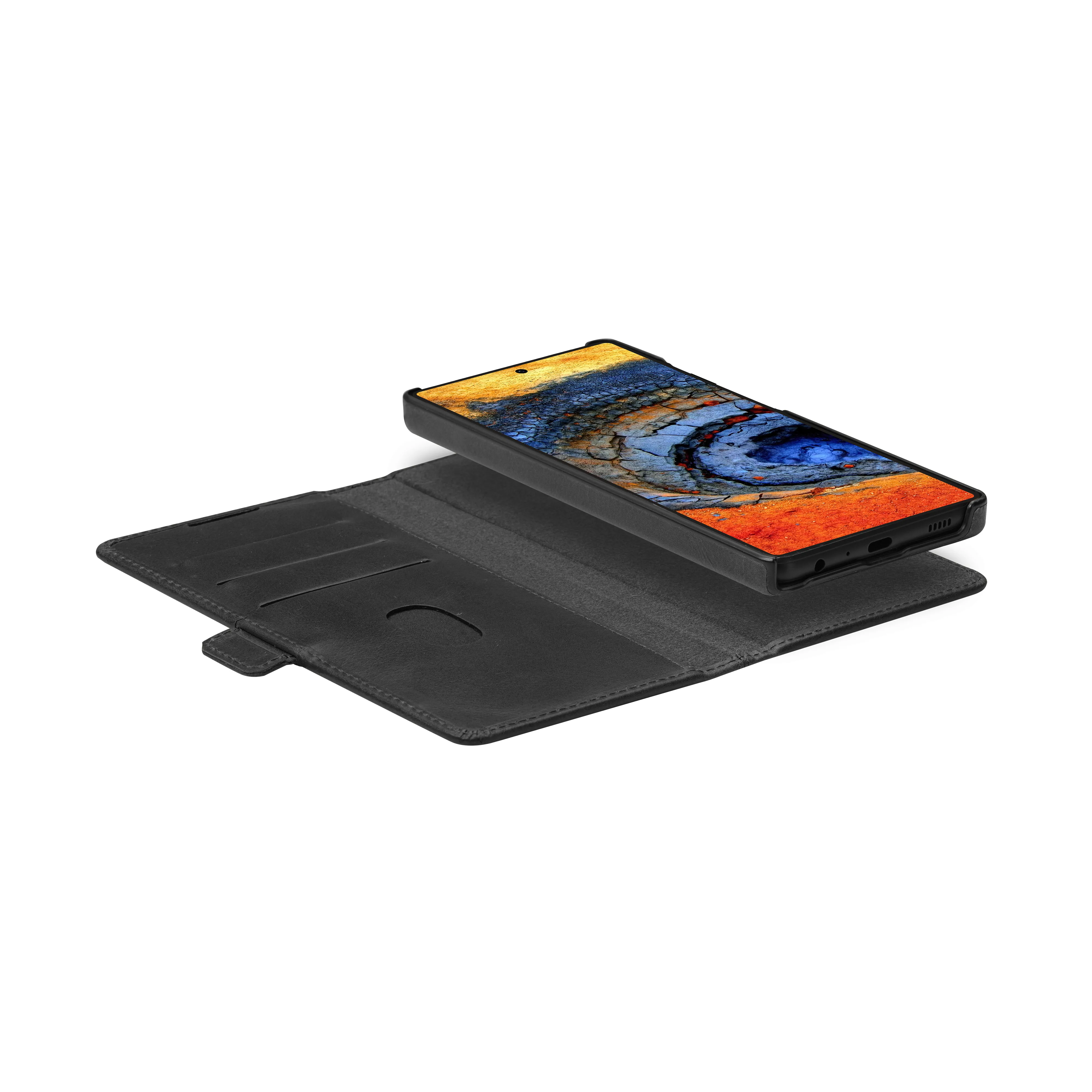 dbramante Lynge 2-in-1 Flip Cover Galaxy S25 Ultra - wallet case, black