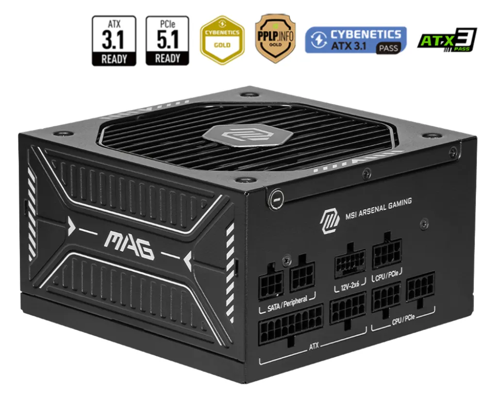 MSI MAG A750GLS PCIE5 750W - PSU, 80 Plus Gold