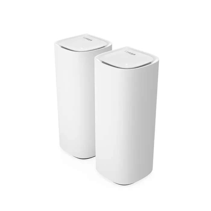 Linksys Velop Pro 7 MBE7002 -mesh WiFi -j&auml;rjestelm&auml;, Wi-Fi 7, BE11000, Tri-band, 2 kpl, 2,5G WAN -portilla, valkoinen