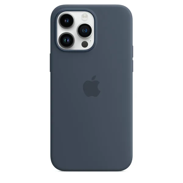 Apple iPhone 14 Pro Max, MagSafe - silicone case, Storm Blue