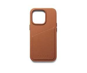 Mujjo Full Leather Wallet Case, iPhone 14 Pro - pl&aring;nboksfodral, Brun