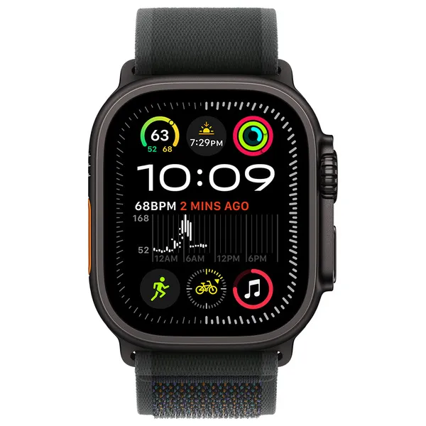 APPLE Watch Ultra 2 GPS + Cellular 49mm Black Titanium Case with Black Trail Loop - M/L