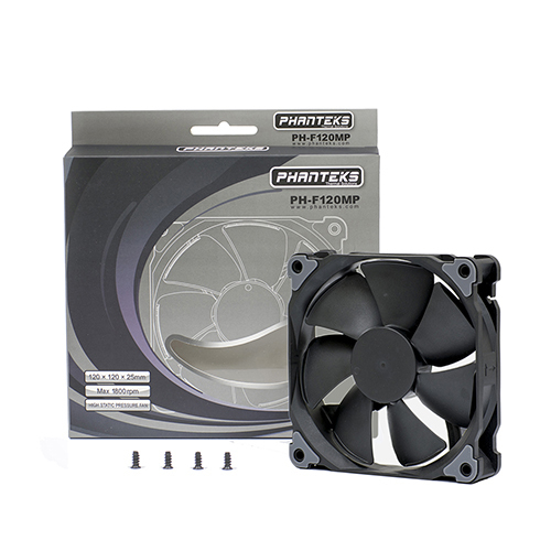 Phanteks 120mm High Static Pressure Fan - Black/White - PWM