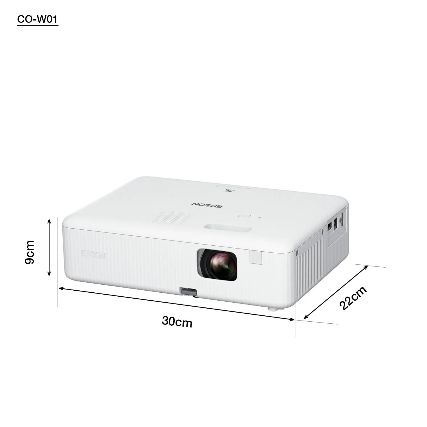 EPSON CO-W01 3LCD WXGA 3000 ANSI lm -kannettava projektori, valkoinen