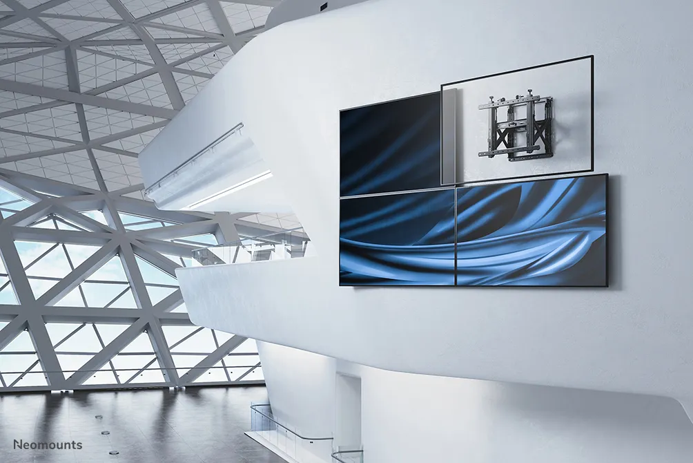 NEOMOUNTS BY NEWSTAR WALL MOUNTED VIDEO WALL MOUNT (POP-OUT/LOCKABLE/PORTRAIT &amp; LANDSCAPE, KICKSTAND)