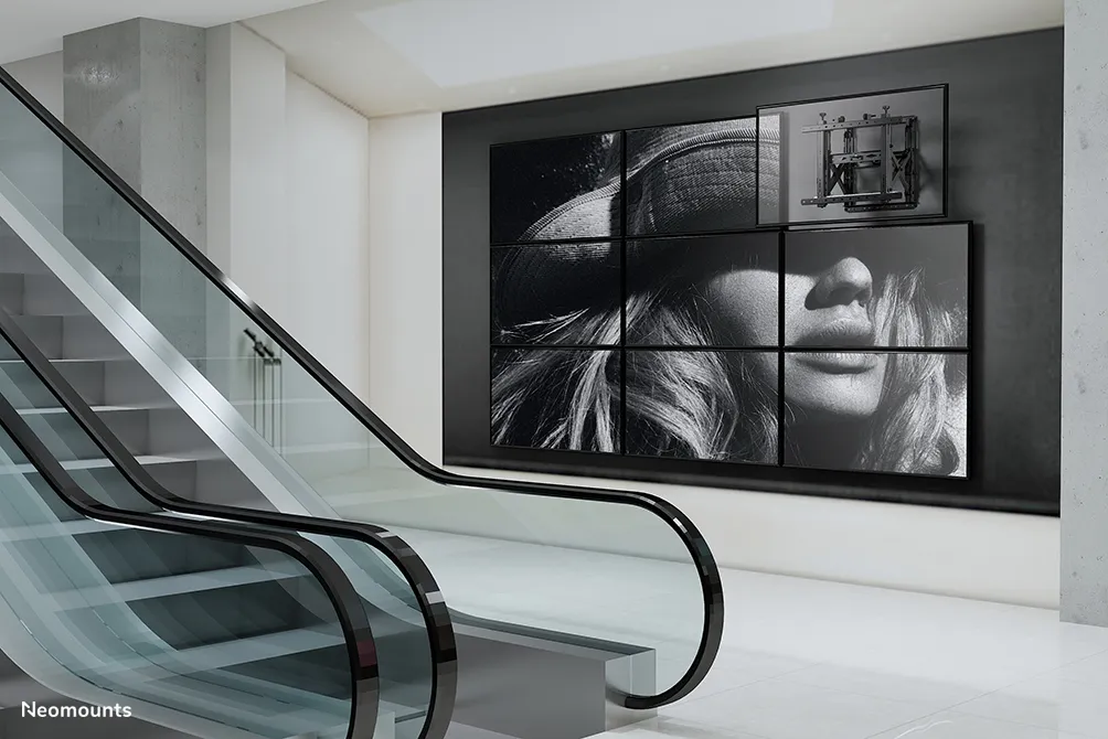 NEOMOUNTS BY NEWSTAR WALL MOUNTED VIDEO WALL MOUNT (POP-OUT/LOCKABLE/PORTRAIT &amp; LANDSCAPE, KICKSTAND)
