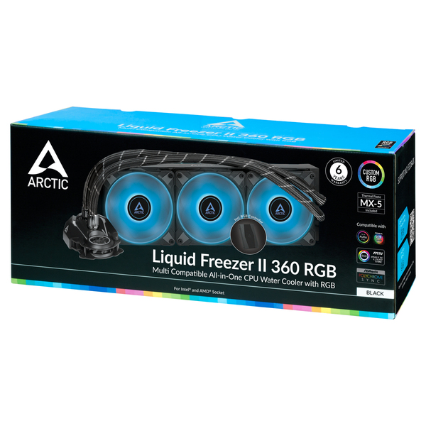 Arctic Liquid Freezer II 360 RGB Black Controller AIO-nestej&auml;&auml;hdytysratkaisu prosessorille