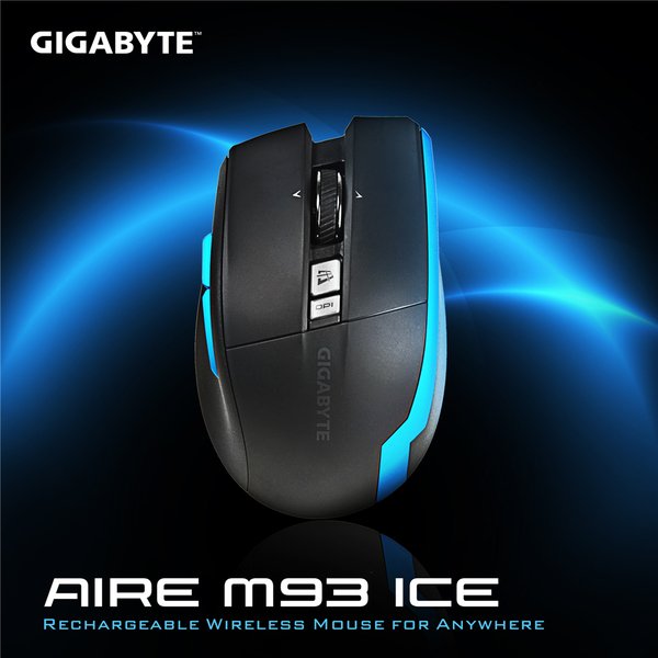 Gigabyte Aire M93 - wireless gaming mouse, Black/Blue