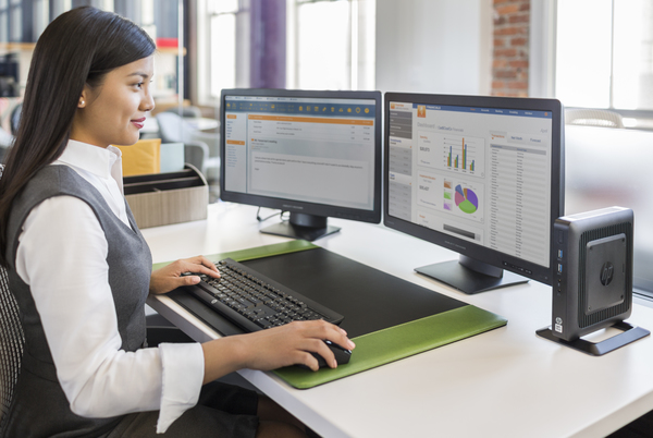 HP Flexible Thin Client t520 - Thin client - torni - 1 x GX-212JC 1.2 GHz - RAM 4 Gt - SSD 16 Gt - GigE - Win Embedded 8 Standard x64 - monitori: ei ole