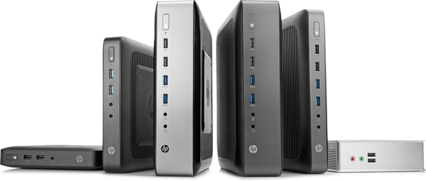 HP Flexible Thin Client t520 - Thin client - torni - 1 x GX-212JC 1.2 GHz - RAM 4 Gt - SSD 16 Gt - GigE - Win Embedded 8 Standard x64 - monitori: ei ole