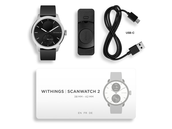Withings ScanWatch 2 42mm -&auml;lykello, musta