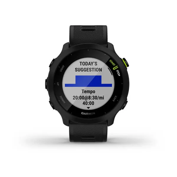 Garmin Forerunner 55 Sports Watch with Silicone Band, Gray