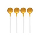 Bialetti Pure Gold -espressolusikkasetti, 4 kappaletta, ruostumaton ter&auml;s, kulta