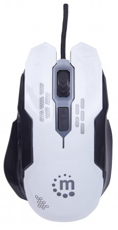 Manhattan Wired Optical - gaming mouse, White