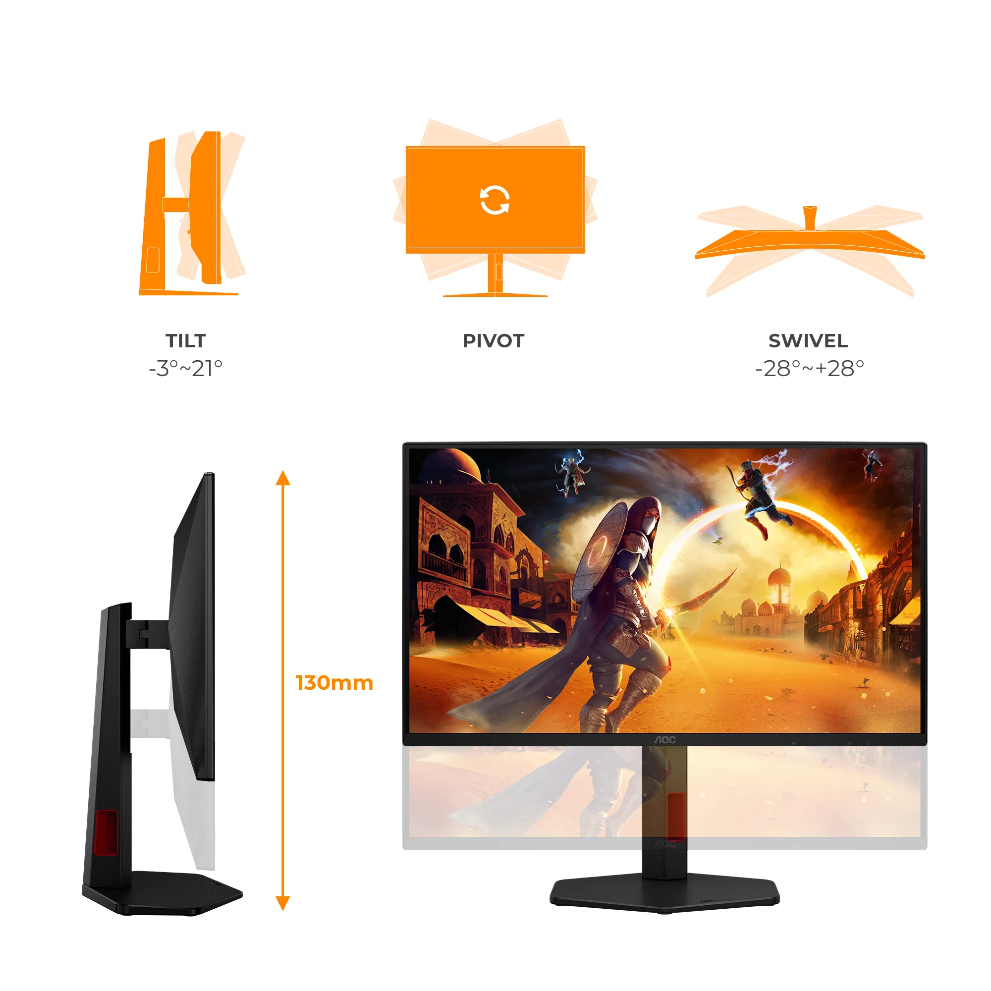 AOC 25G4ZR 24.5" Full HD, Fast IPS 260Hz, HDR10 Gaming Monitor