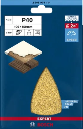 Bosch C470.100x150 mm.K40.10x - sanding sheet