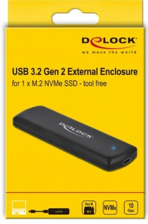 Delock External Enclosure for M.2 NVMe PCIe SSD with USB Type-C femal