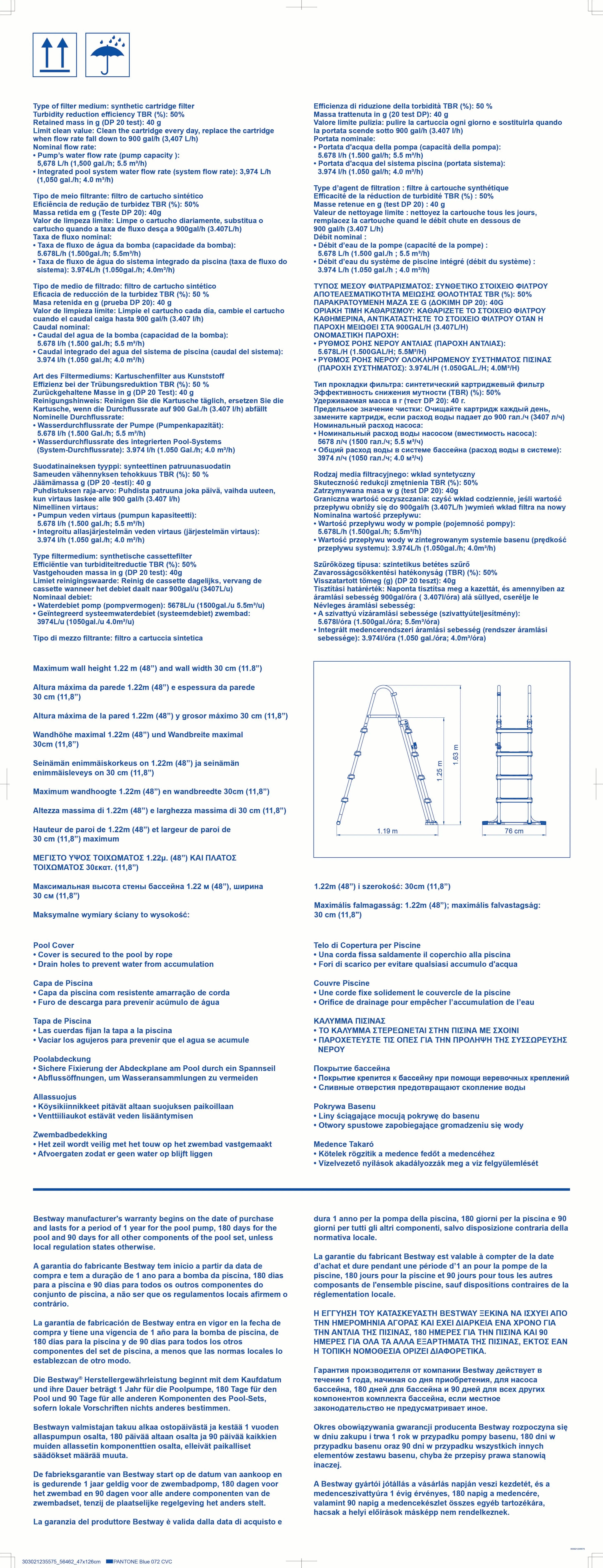 Bestway Steel Pro Pool MAX ClickConnect -allas, 5,49x1,22m