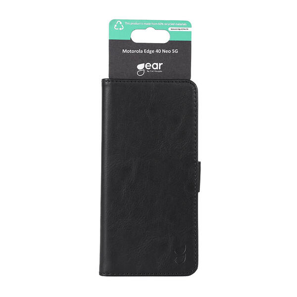 GEAR Wallet, Moto Edge 40 Neo - Wallet Case, Black