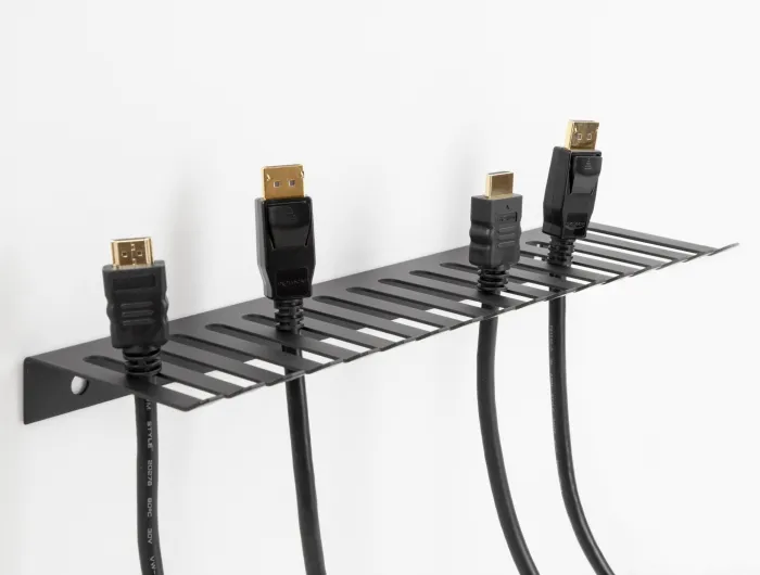 Delock Cable holder 325 x 90 mm for wall mounting black