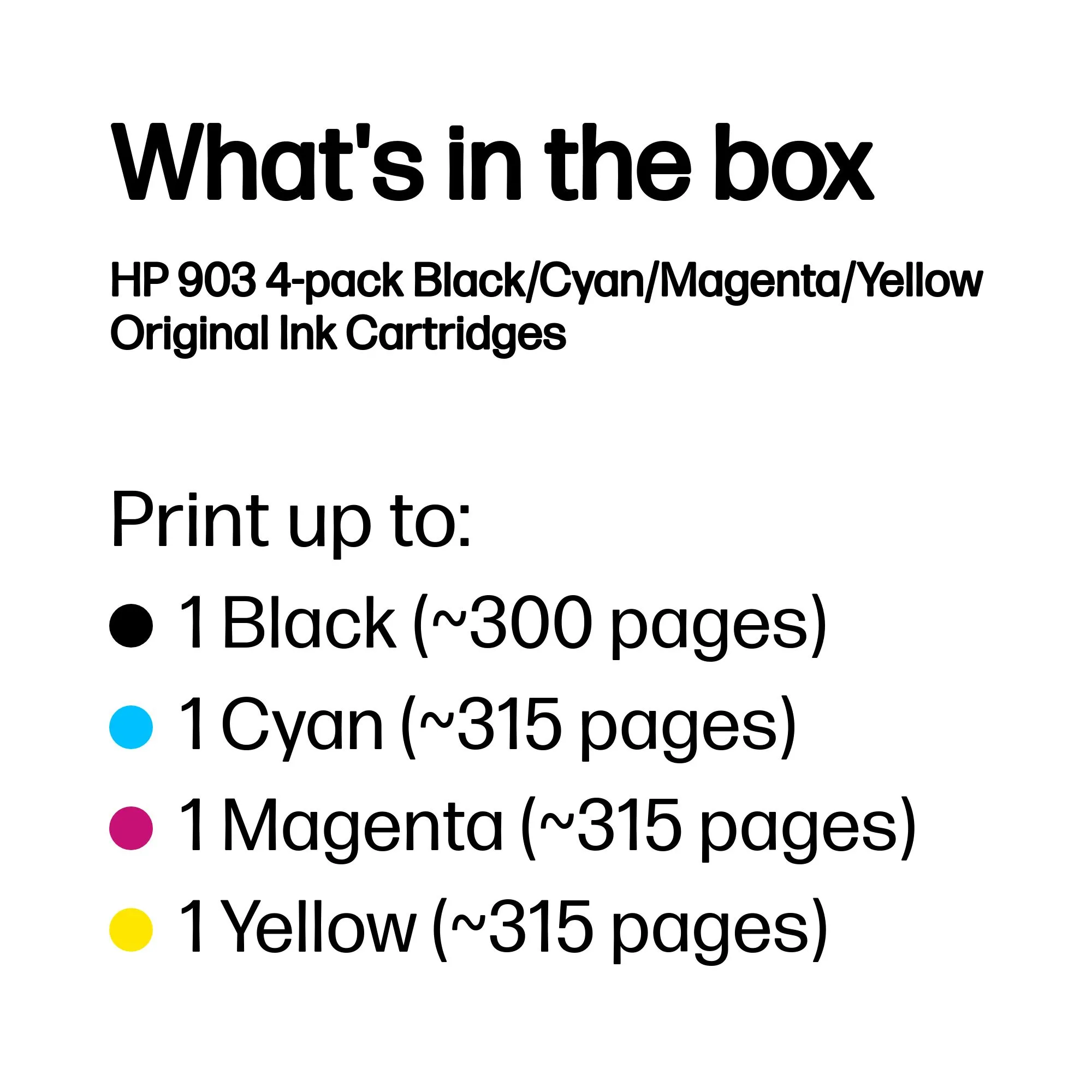 HP 903 CMYK Original Ink Cartridge 4-Pack