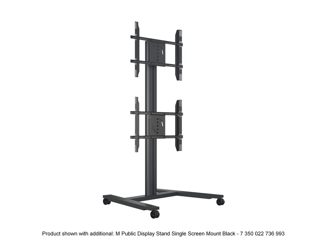 Multibrackets M Public Display Stand Single Screen Mount - Asennuskomponentti ( teline ) tuotteelle plasma / LCD / TV - ter&auml;s - musta - lattiajalustaan asennett