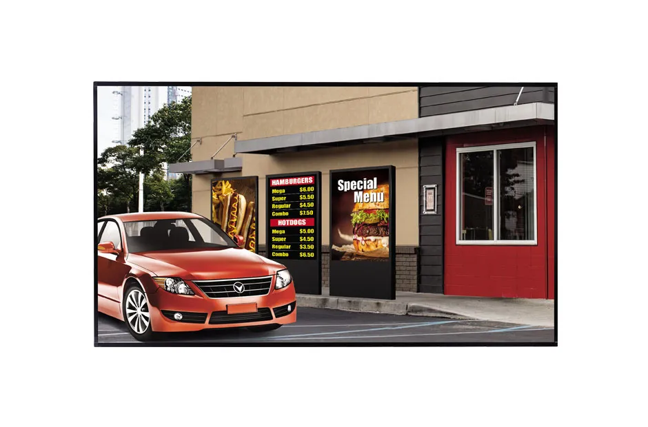LG Signage Open Frame 75inch UHD Shine Out 3000cd/m2 IPS 24/7 30000 hur sustain Wifi dongle Ready 3YS