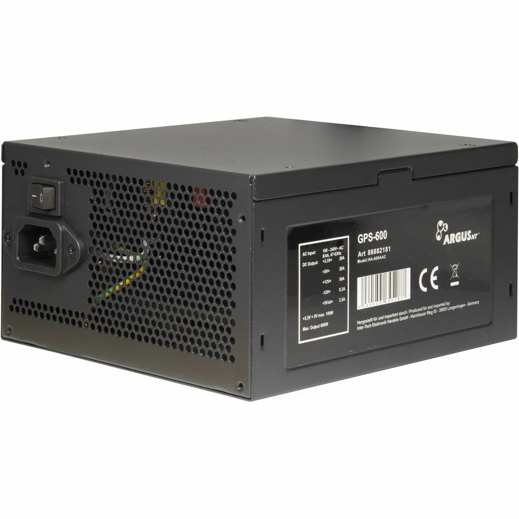 Inter-Tech Argus GPS-600 600W - PSU, 80 Plus Gold