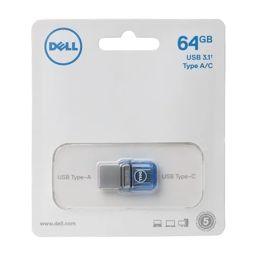 Dell AB135418 USB 3.2 Gen 1 64 GB USB-minne, bl&aring;/silver