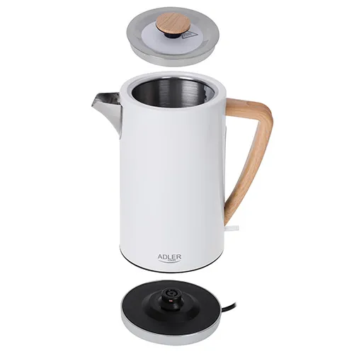 Adler AD 1347w -vedenkeitin, 1,7 l, 2200 W, valkoinen